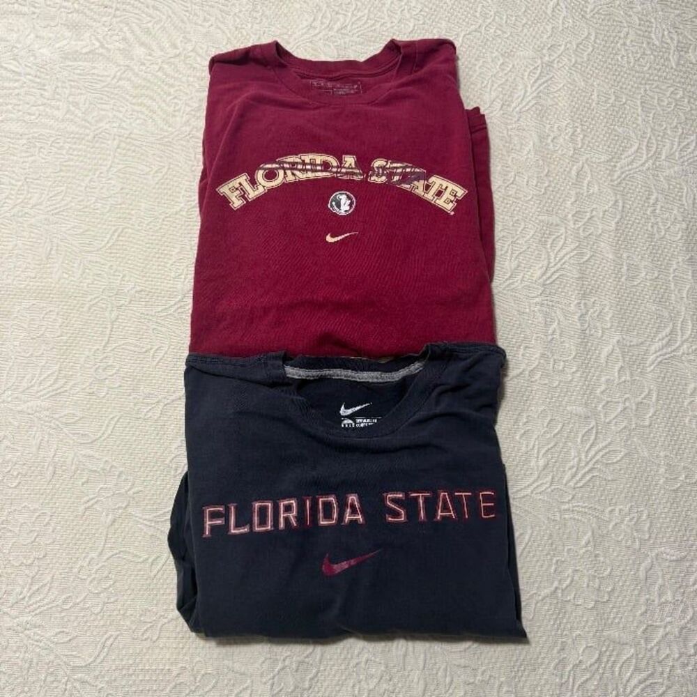 Nike Florida State Seminoles T-Shirt Lot of 2 Size XL/2XL Maroon Black